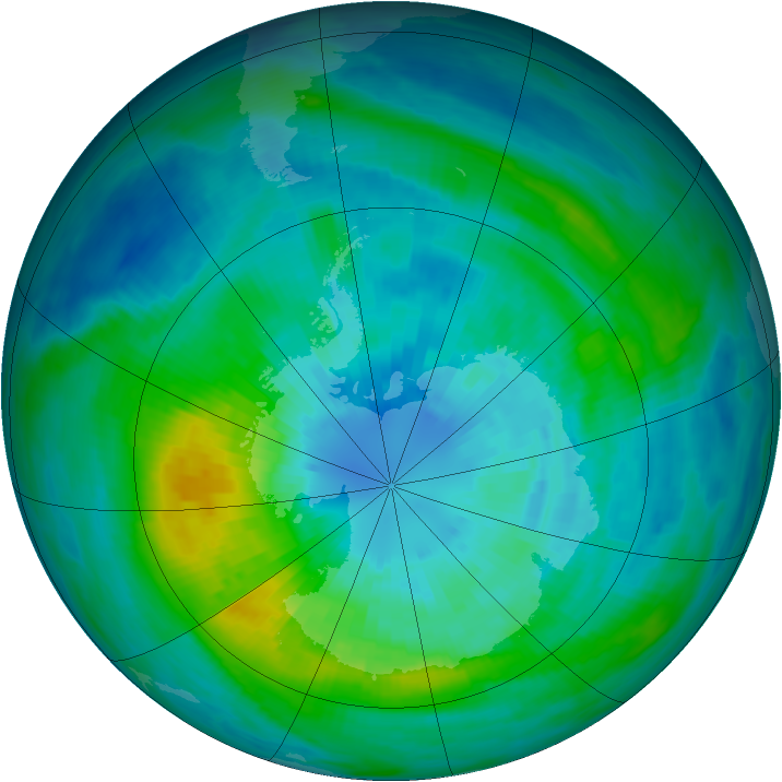 Antarctic ozone map for 26 March 1982